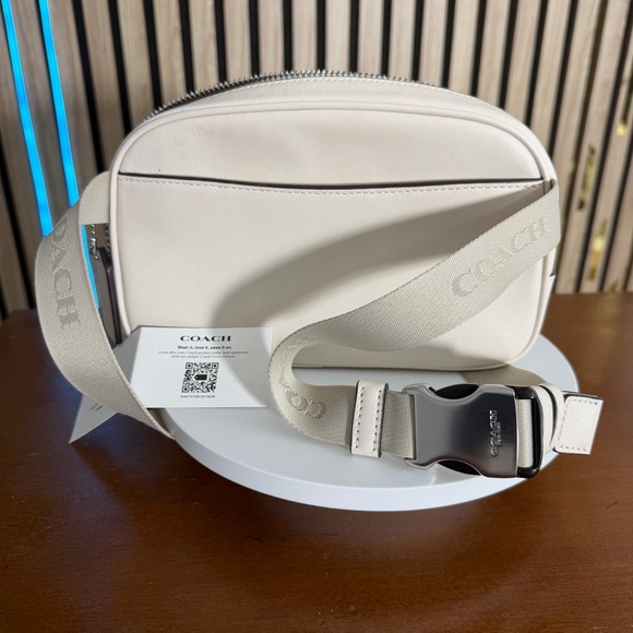 🤍🌸 COACH Ivory light cream Bag pace Brixton Baker Fanny Pack Belt Bag 🦘 kangaroo - Picture 12 of 13